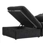 3PCS Living Room Sofa Set,Modern Living Room Sofa with Storage Ottoman
