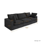 3PCS Living Room Sofa Set,Modern Living Room Sofa with Storage Ottoman
