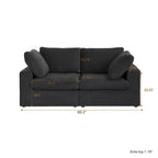 3PCS Living Room Sofa Set,Modern Living Room Sofa with Storage Ottoman