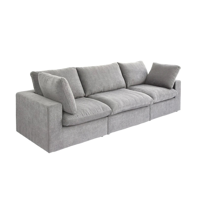3PCS Living Room Sofa Set,Modern Living Room Sofa with Storage Ottoman