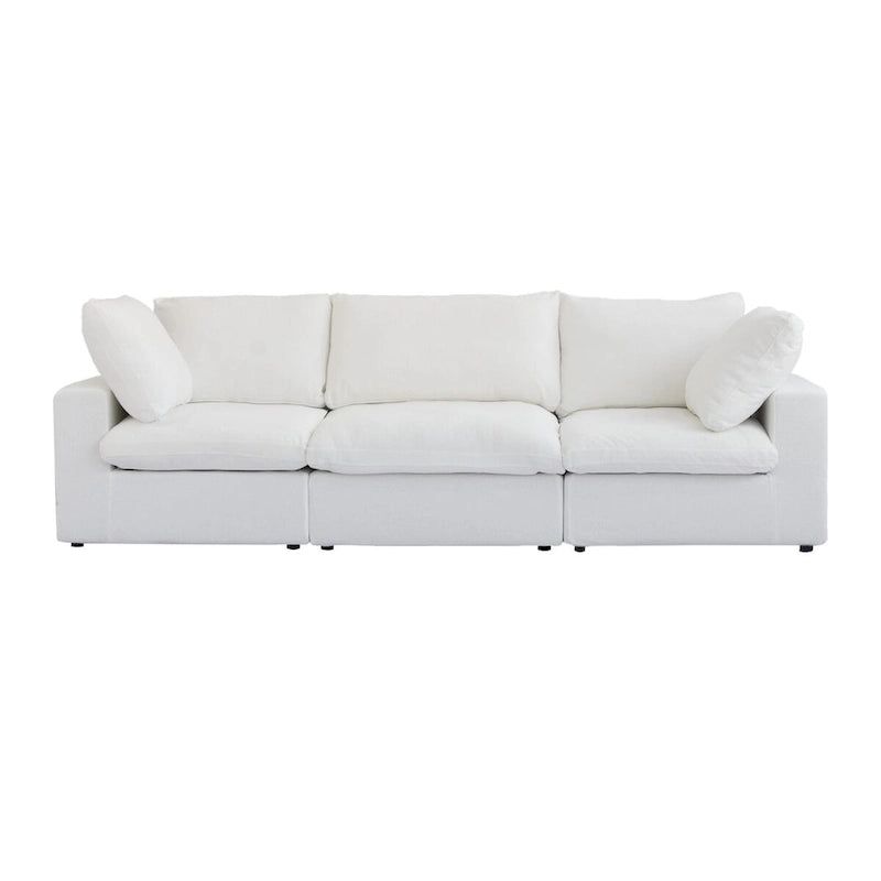 3PCS Living Room Sofa Set,Modern Living Room Sofa with Storage Ottoman