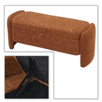 Minimalist Stylish Chenille Fabric Upholstered Storage Bench