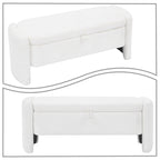 Minimalist Stylish Chenille Fabric Upholstered Storage Bench