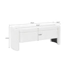 Minimalist Stylish Chenille Fabric Upholstered Storage Bench