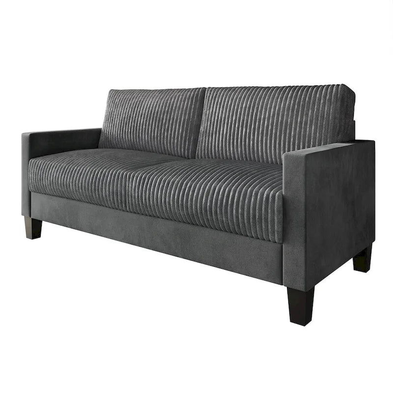 CraftPorch Corduroy Mid-Century Modern Velvet Upholstered Sofa