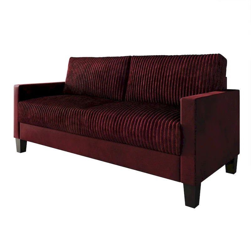 CraftPorch Corduroy Mid-Century Modern Velvet Upholstered Sofa