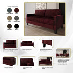 CraftPorch Corduroy Mid-Century Modern Velvet Upholstered Sofa