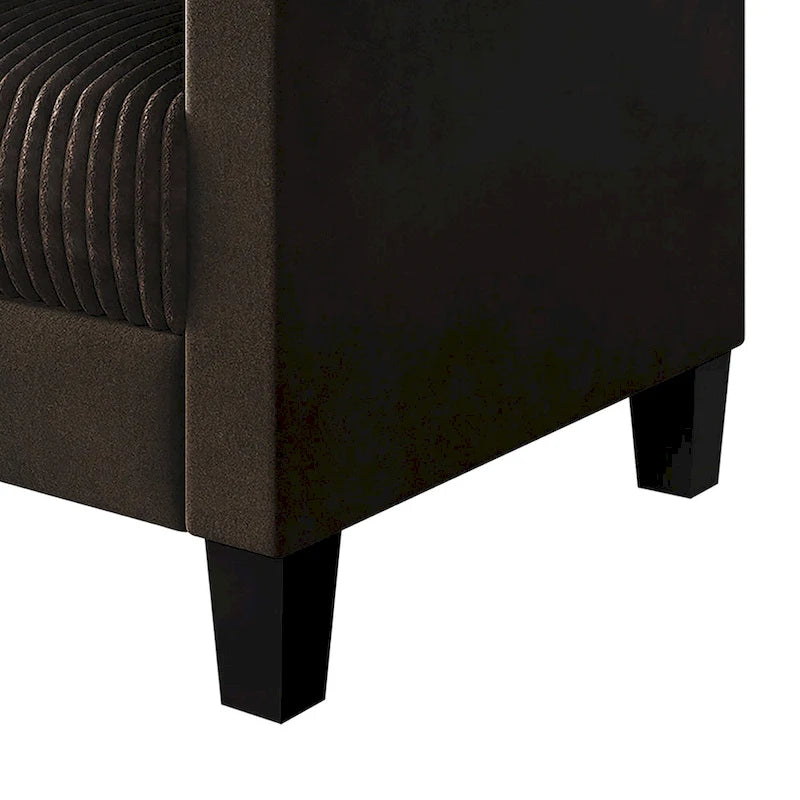 CraftPorch Corduroy Mid-Century Modern Velvet Upholstered Sofa