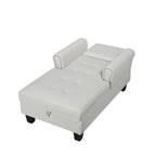 Chaise Lounge Indoor Sleeper Sofa Bed Chair Upholstered Lounge Chair for Bedroom Living Room with Rivets