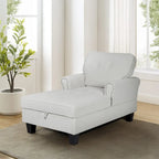 Chaise Lounge Indoor Sleeper Sofa Bed Chair Upholstered Lounge Chair for Bedroom Living Room with Rivets
