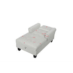 Chaise Lounge Indoor Sleeper Sofa Bed Chair Upholstered Lounge Chair for Bedroom Living Room with Rivets
