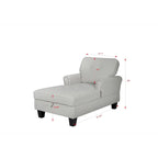 Chaise Lounge Indoor Sleeper Sofa Bed Chair Upholstered Lounge Chair for Bedroom Living Room with Rivets