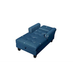 Chaise Lounge Indoor Sleeper Sofa Bed Chair Upholstered Lounge Chair for Bedroom Living Room with Rivets