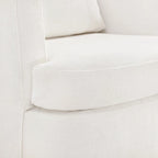 LUE BONA Modern Chenille Upholstered Swivel Accent Barrel Chair Set Modern Swivel Armchair for Living Room