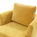 LUE BONA Modern Chenille Upholstered Swivel Accent Barrel Chair Set Modern Swivel Armchair for Living Room