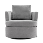 LUE BONA Modern Chenille Upholstered Swivel Accent Barrel Chair Set Modern Swivel Armchair for Living Room