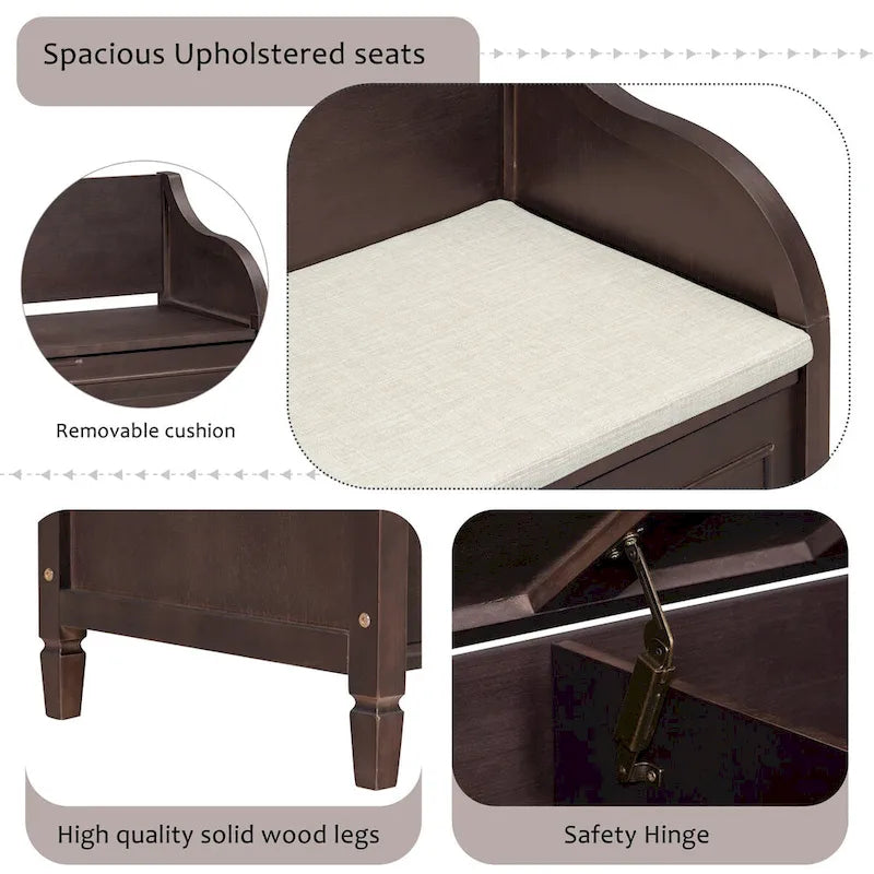 Entryway Multifunctional Storage Bench
