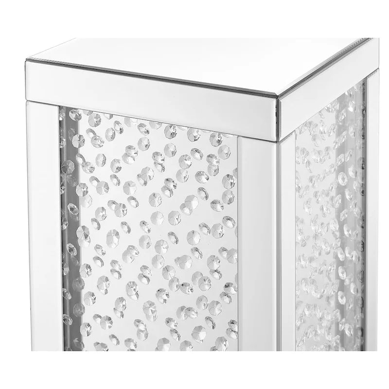 12 inch Crystal End table in Clear Mirror Finish