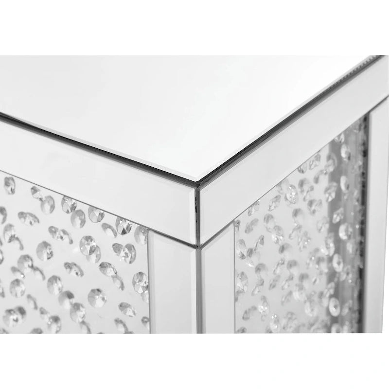 12 inch Crystal End table in Clear Mirror Finish