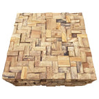 Chic Teak Rustic Recycled Teak Wood Java Coffee Table, 32 inch