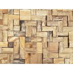 Chic Teak Rustic Recycled Teak Wood Java Coffee Table, 32 inch