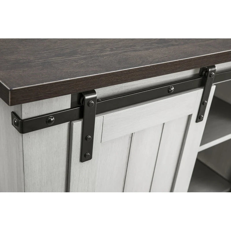 32 Compact TV Stand for 40 TVs w/ Barn Door Design - 32 in Width