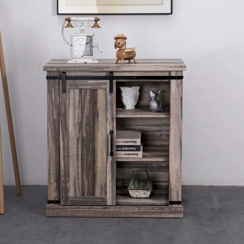 32 Compact TV Stand for 40 TVs w/ Barn Door Design - 32 in Width