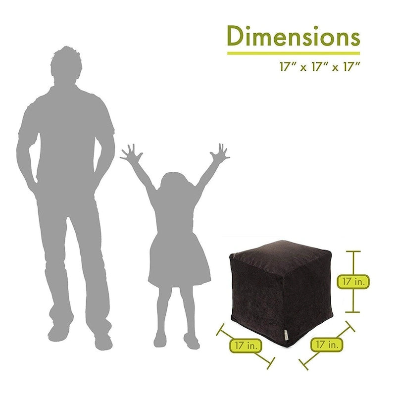 Majestic Home Goods Villa Collection Indoor Ottoman Pouf Cube
