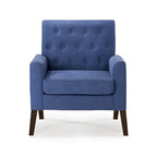 LUE BONA Linen Accent Chair Comfy Living Room Chair with Arms Upholstered Button Tufted Armchair Modern Arm Chairs Set Of 2