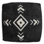 HomeRoots 18 Black 100% Cotton Ottoman