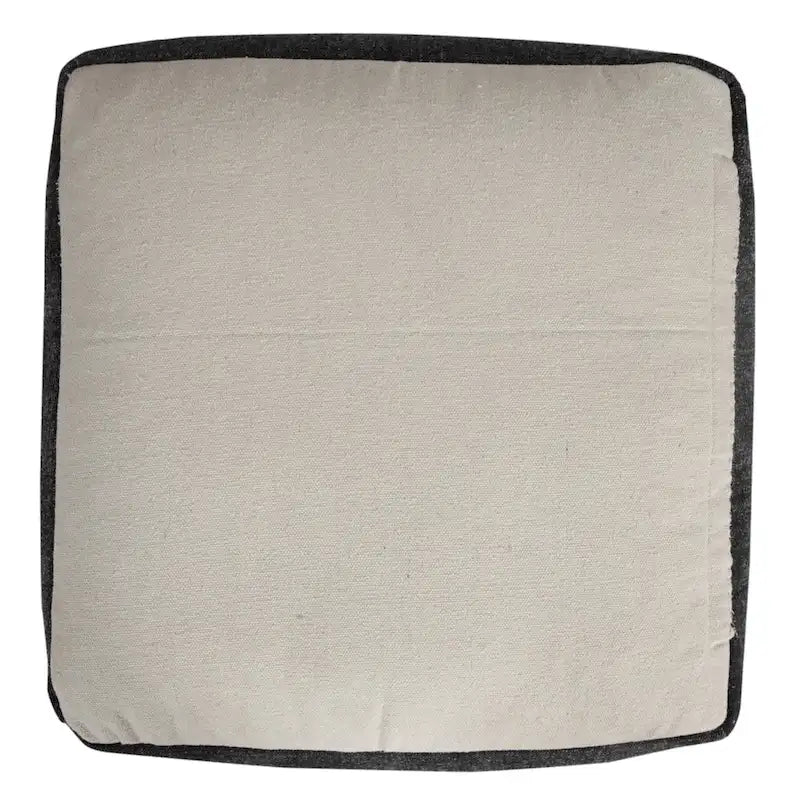 HomeRoots 18 Black 100% Cotton Ottoman