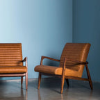 Poly & Bark Rowan Lounge Chair - Full Grain Genuine Italian Leather