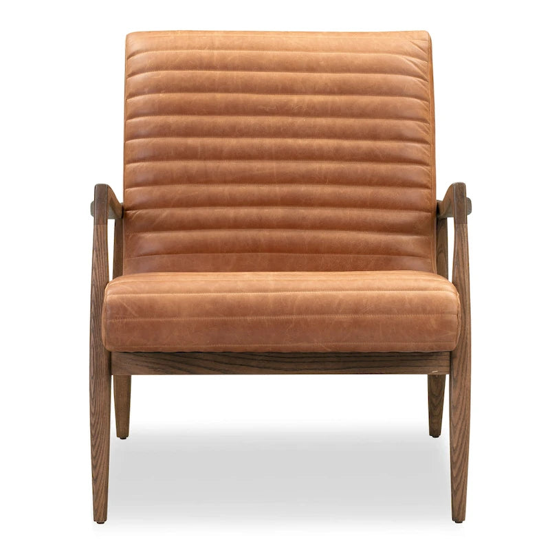 Poly & Bark Rowan Lounge Chair - Full Grain Genuine Italian Leather