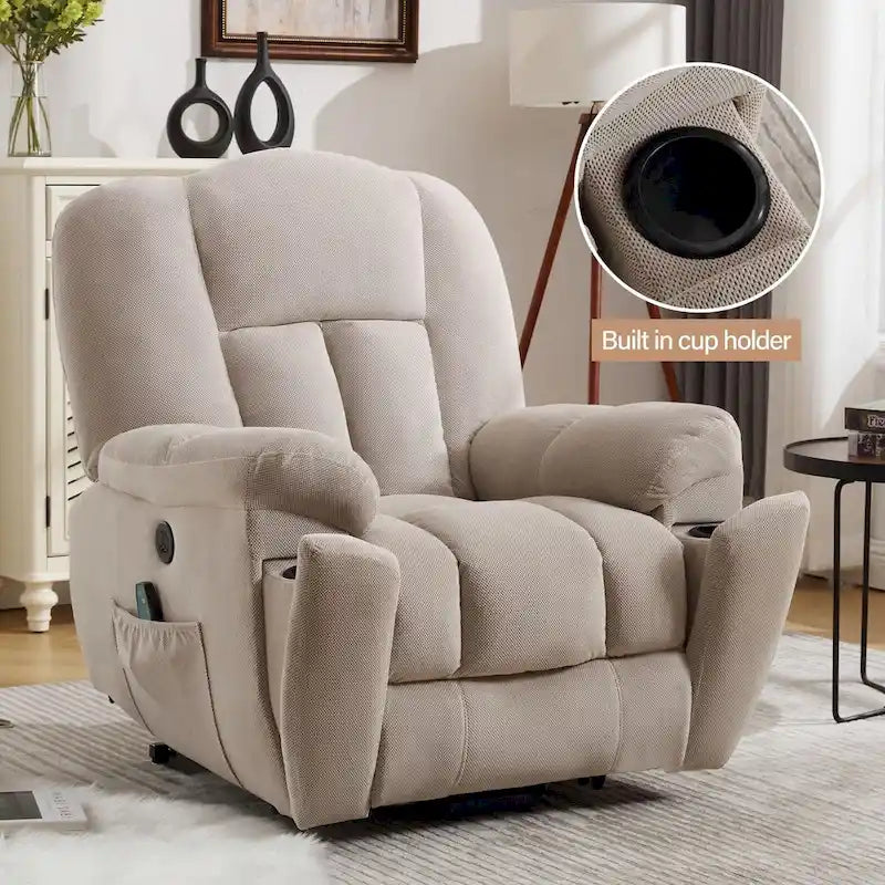 Power Lift Recliner Chair with Heat, Massage, USB Port