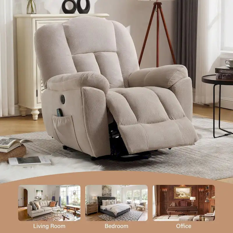 Power Lift Recliner Chair with Heat, Massage, USB Port