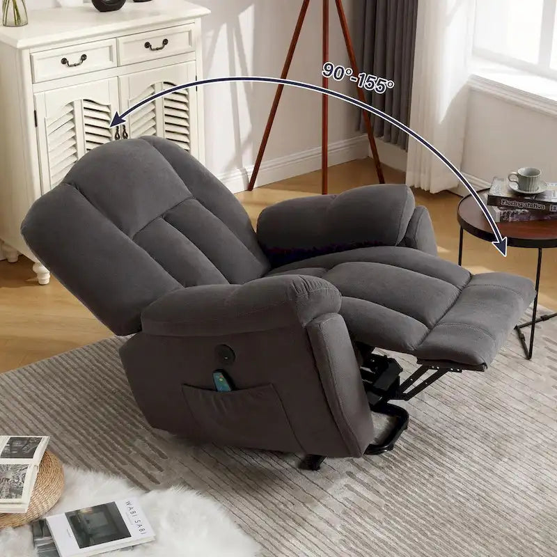 Power Lift Recliner Chair with Heat, Massage, USB Port