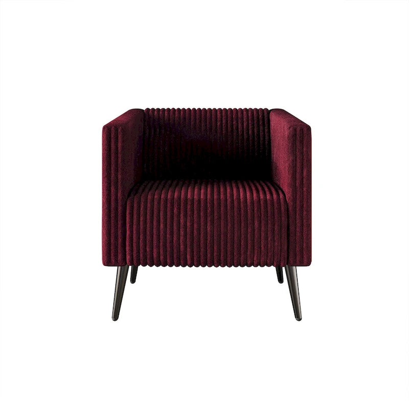 CraftPorch Corduroy Modern and Glamorous Velvet Upholstered Arm Chair