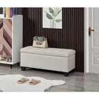 Upholstered Storage Rectangular Bench, Bedroom End of Bed Bench