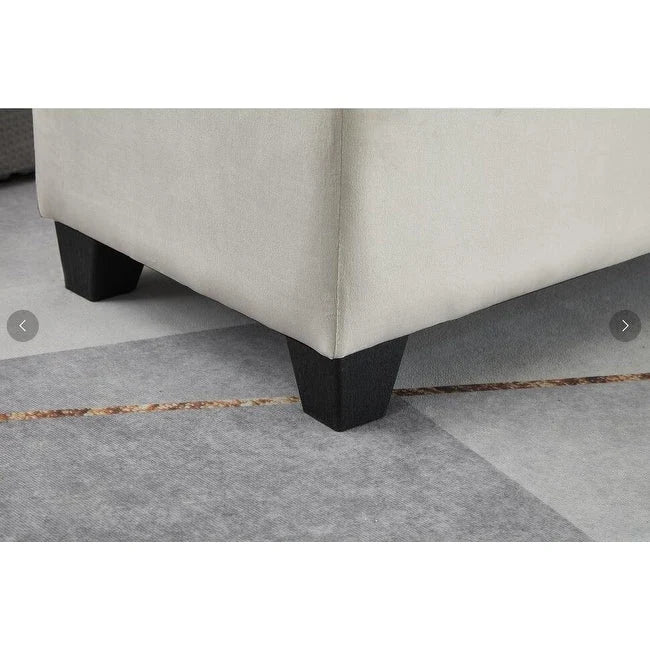 Upholstered Storage Rectangular Bench, Bedroom End of Bed Bench