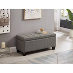 Upholstered Storage Rectangular Bench, Bedroom End of Bed Bench