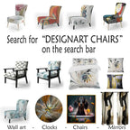Designart Colorful Mid Century Abstract Fusion I Upholstered Mid-century Accent Chair and Mid-Century Modern Arm Chair