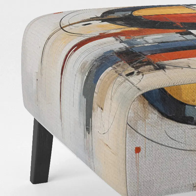 Designart Colorful Mid Century Abstract Fusion I Upholstered Mid-century Accent Chair and Mid-Century Modern Arm Chair
