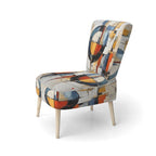 Designart Colorful Mid Century Abstract Fusion I Upholstered Mid-century Accent Chair and Mid-Century Modern Arm Chair