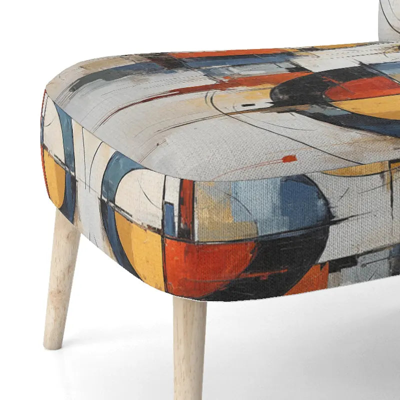 Designart Colorful Mid Century Abstract Fusion I Upholstered Mid-century Accent Chair and Mid-Century Modern Arm Chair