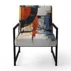 Designart Colorful Mid Century Abstract Fusion I Upholstered Mid-century Accent Chair and Mid-Century Modern Arm Chair