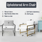 Designart Colorful Mid Century Abstract Fusion I Upholstered Mid-century Accent Chair and Mid-Century Modern Arm Chair