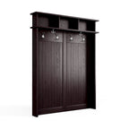 John Louis Home Solid Wood Hall Tree with Shoe and 1 Bin Storage
