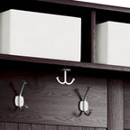 John Louis Home Solid Wood Hall Tree with Shoe and 1 Bin Storage