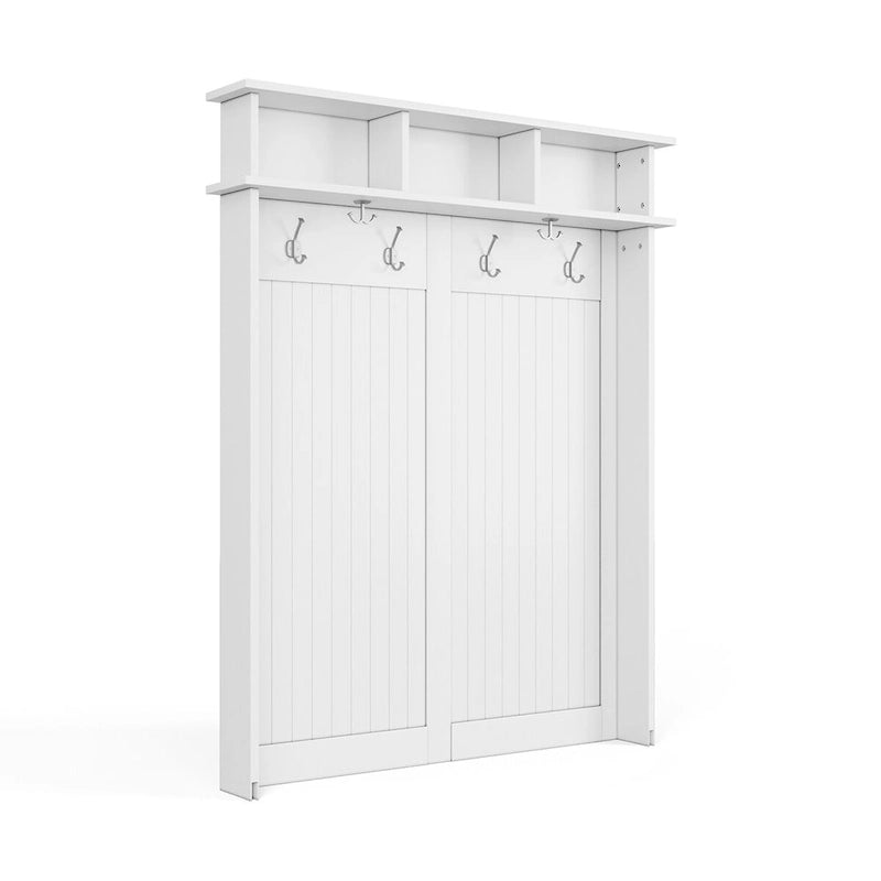 John Louis Home Solid Wood Hall Tree with Shoe and 1 Bin Storage