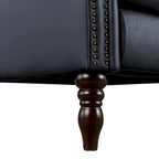 COZYMAN Genuine Leather Push Back Adjustable Recliner with Comfortable Arms for Living Room Chair